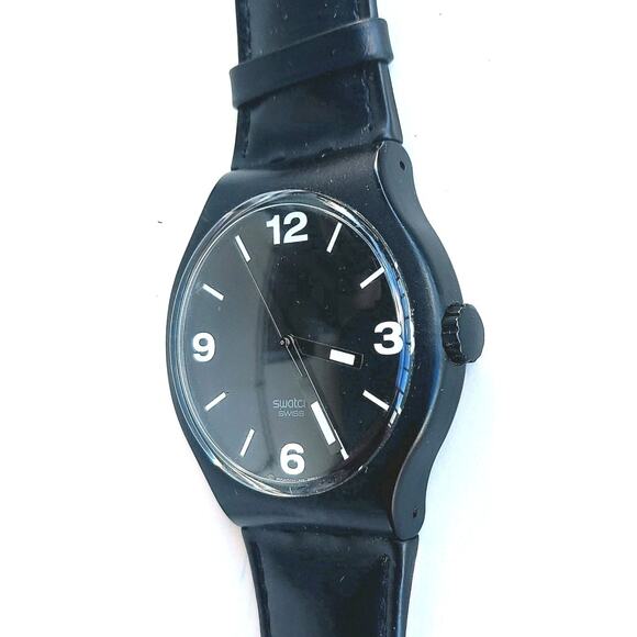 Swatch Watch MR. BLACKY SUDB101 2001 X-LARGE Rare Swiss Made Quartz - Picture 5 of 9